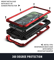 Housse de protection antichoc étanche certifiée TPU + PC IP68 avec protecteur de caméra pour 15 coques de téléphone