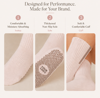 Chaussettes de yoga personnalisées antidérapantes, confortables et respirantes, chaussettes de Pilates, chaussettes de fitness d'intérieur personnalisées pour femmes