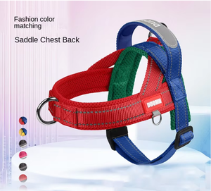 Laisse pour chien, laisse pour petit chien, laisse pour chien Dou Fashion, sangle de poitrine solide pour l'extérieur, rembourrage en polyester anti-explosion, bouton, laisse pour chien - Product Image 4