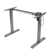 Cadre de bureau électrique moderne réglable en hauteur avec pieds ergonomiques pour position assise ou debout, base métallique extensible