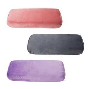 Custom Quilted Memory Foam Support <strong>Cushions</strong> Yoga Pillow <strong>Bolster</strong> Skin-Friendly Velvet Washable <strong>Cover</strong> Carry Handle 66x26x15cm - Product Image 2
