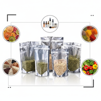 Sacs sous vide en aluminium Mylar de qualité alimentaire, durables, avec fermeture éclair, logo personnalisé pour emballage alimentaire imprimé en héliogravure pour OEM