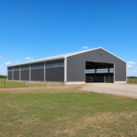 Bâtiment Agricole en Acier Préfabriqué Sur Mesure, Étable Fermé pour Bovins, Abri Ventilé pour Bétail, Entrepôt, Garage, Hangar