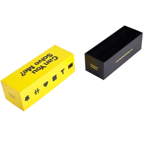럭셔리 뚜껑 및베이스 박스 맞춤형 보석 의류 포장 상자 향수 노란색 선물 상자