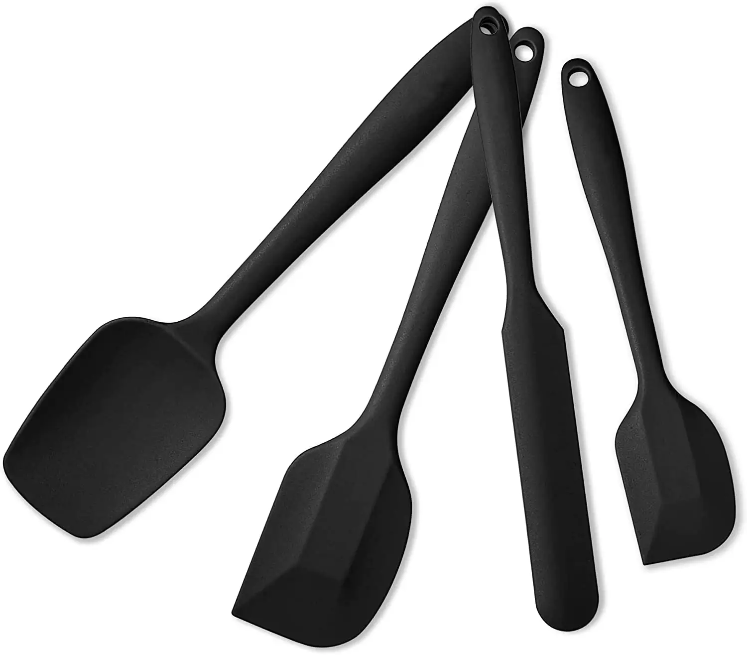 Spatola in Silicone senza cuciture Set di 4 spatole in gomma siliconica per uso alimentare 600F cucchiai da forno e spatole resistenti al calore