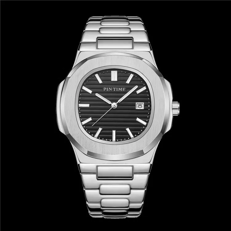 PINTIME/ simple business men's wrist watch waterproof watch simple dial hot-selling Auto Date quartz watch