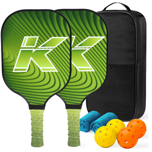 Pickleball Paddles Set With <b>Backpack</b> And Balls Fiberglass Lightweight <b>Training</b> Equipment Standard Shape Mesh Bag Included - Product Image 5