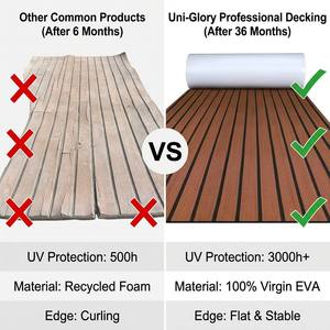 Revêtement <span class=keywords><strong>de</strong></span> pont <span class=keywords><strong>de</strong></span> <span class=keywords><strong>bateau</strong></span> extérieur moderne anti-UV, couleur personnalisée, en mousse EVA brossée <span class=keywords><strong>de</strong></span> 6 mm, antidérapant, imperméable, adhésif, pose facile par clic pour yachts - Product Image 4