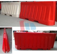 Barricada de construcción, barricadas de plástico temporales PE, División de tráfico, División de tráfico, barricadas, valla llena de agua