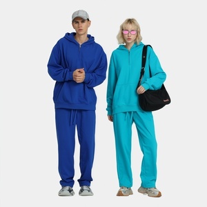 Sudadera con Capucha de Estilo Americano, Tejido de Rizo de Algodón Pesado de 430g, Media Cremallera, Talla Grande, Marca de Moda, Unisex, Ecológica, para Otoño/Invierno - Product Image 3