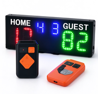 Papan Skor Digital LED dengan Remote Kontrol Ganda, Penghitung Skor Elektronik Portabel untuk Permainan Bola Basket, Bola Voli, Tenis Meja