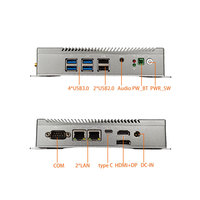 PC Industrial Robusto sin Ventilador con Alder Lake-N N100, 4 Puertos COM, Doble LAN, Amplio Voltaje 12-24V, 16GB RAM, Almacenamiento NVMe, Caja SIM para Computación