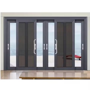 <span class=keywords><strong>Porte</strong></span> coulissante horizontale en acier inoxydable à persiennes acoustiques modernes en alliage d'aluminium pour l'intérieur Coupe-vent en bois <span class=keywords><strong>PVC</strong></span>/coupe-vent pour - Product Image 5
