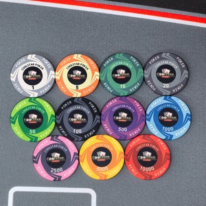 Fiches da Poker in Ceramica di Alta Qualità, 10g 39mm Stile EPT, con Logo/Colore Personalizzato, Basso MOQ, Fornitura Diretta dalla Fabbrica per Giochi da Casinò - Product Image 2