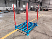 Étagère empilable avec revêtement en poudre, poteaux amovibles, sans boulons, en acier, pour palettes, robuste, pour entrepôt industriel, sur mesure