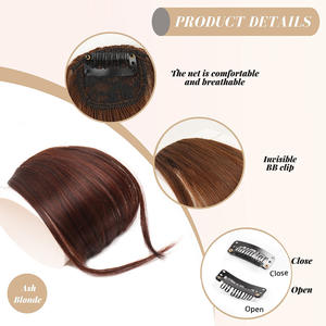 Extensiones de Cabello Natural con Flequillo Recto Mn86 1.7, Resistentes a Altas Temperaturas, para Cualquier Forma de Rostro - Product Image 4