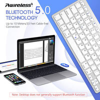 Teclado Personalizado Ruso Inglés Bluetooth Nórdico Mini Árabe Azerty Inalámbrico de Bajo Perfil
