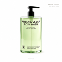 Gel Douche Rafraîchissant 500ml à l'Extrait de Pêche Hydratant Nettoyant en Profondeur Contrôle du Sébum Marque Privée OEM Vente en Gros