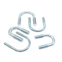 XH Boulon en U en acier au carbone zingué, conception à courbure ronde, pour fixation de tuyaux, fixation de véhicules, fixation de pipelines de construction, quincaillerie