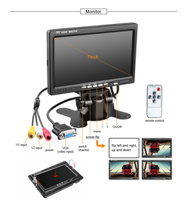 Sistema de cámara de vigilancia con 8 canales, GPS, 1080P, AHD, HDD, móvil, DVR, 7 pulgadas, VGA, Monitor, 5 <span class=keywords><strong>IR</strong></span>, visión nocturna, cámaras impermeables - Product Image 3