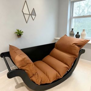 Fauteuil à bascule en forme de banane, fauteuil à bascule de loisirs pour la maison, fauteuil inclinable pour adultes, canapé paresseux pour chambre à coucher, fauteuil de sieste pour salon - Product Image 2