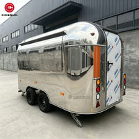 Remorque alimentaire en acier inoxydable de norme européenne Cogsun, cuisine mobile entièrement équipée, camion de restauration pour la vente de rue