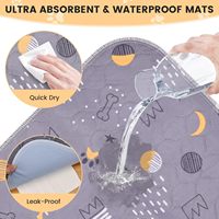 Tapis de sol pour animaux de compagnie lavable et réutilisable AOSEN, en coton, imperméable, absorbant l'eau, pour chiens et chats, tapis d'apprentissage pour chiots, coussinets absorbants pour l'urine