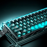 AULA HERO 68 XS Dual 8000Hz Polling Rate Tri-mode Connectivity PC Transparent Keycaps 360° ARGB Lighting Esports Gaming Keyboard