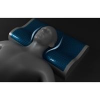 WJ-1135C Orthopädisches Memory-Schaum-Gel Nackenkissen mit Wellenkontur, kühlend, 200TC