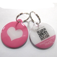 QR-Code und URL Programmierbarer 216 888 Bytes Epoxy NFC Haustier-ID-Anhänger für Hunde / Katzen-Ortung