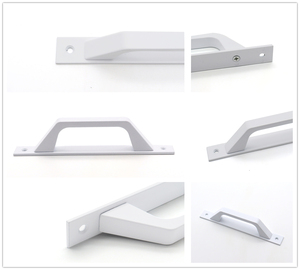 Manija de Puerta Corredera de Madera Hueca de Alta Resistencia, Fácil de Instalar, Blanca, de Aleación de <span class=keywords><strong>Aluminio</strong></span> Empotrada - Product Image 3