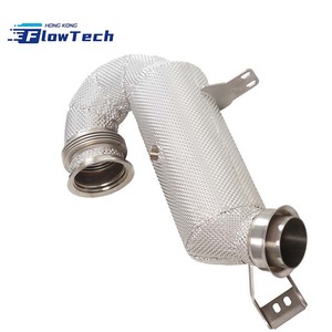 Downpipe FlowTech SS304 avec bouclier thermique pour Mercedes-Benz AMG GT50 GT53 X290 M256 3.0T – 200 cellules, haut débit, sport, montage direct - Product Image 5