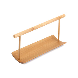 Bamboo Hand Held Basket With Handle Natural Bamboo Strips <b>Snack</b> <b>Tray</b> For Home And Hotel Use - Product Image 5