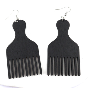 Pendientes de Peine africano cortado con láser - Product Image 3