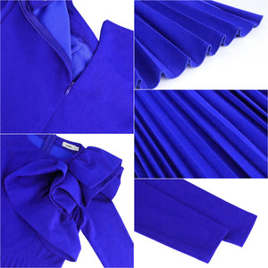 AM030116 <span class=keywords><strong>Robe</strong></span> de soirée élégante au design tendance, couleur unie, col rond, manches longues, décoration 3D, robes plissées pour femmes, soirée - Product Image 6