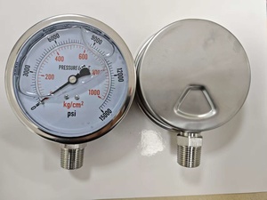 Manômetro de Alta Pressão 100mm (4\") 100MPa/15000psi - Aço Inoxidável 304, 1/2\" NPT, Certificado ASME B40.3, para Sistemas Hidráulicos - Product Image 5