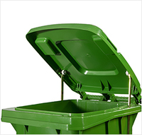 Poubelles extérieures en plastique à pédale de recyclage 120l 240l 360l 660l 1100 litres poubelles à roulettes mobiles