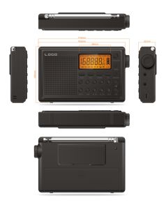 Radio inalámbrica de alta resistencia solar portátil recargable al aire libre para con tarjeta TF enchufable y USB - Product Image 2