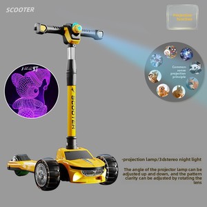 Patinete Infantil con Altura Ajustable, Plataforma Extra Ancha, Luces LED, <span class=keywords><strong>3</strong></span> Ruedas, Plegable, para Niños de <span class=keywords><strong>3</strong></span>+ Años, Niños y Niñas - Product Image 2