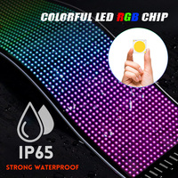 Lumière d'affichage de fenêtre de voiture LED flexible RVB Animation personnalisée Lumière programmable Lampe œil d'ange œil de démon pour camions