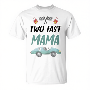 Camiseta Two Fast Mama Race Car para fiesta de segundo cumpleaños - Product Image 2