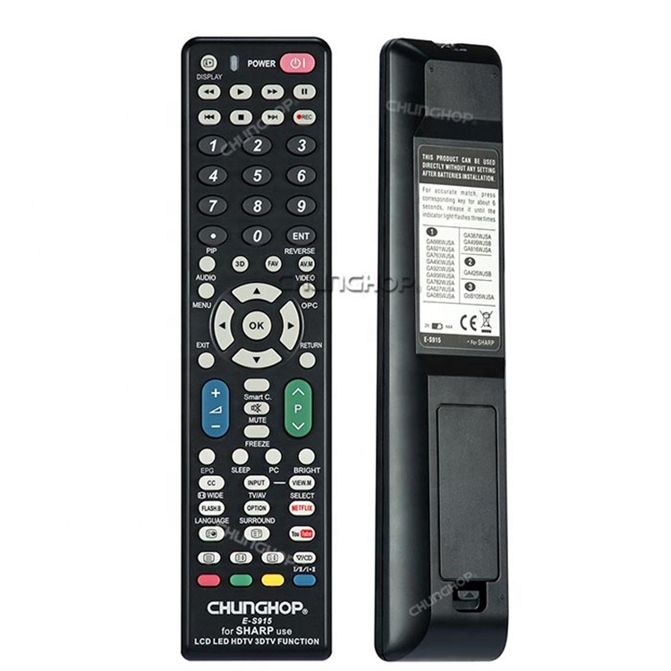 SimplyAll Telecomando Sostitutivo Per TV Sharp 21HT-15S | Diretto, Nessuna Configurazione | Con Batterie Incluse