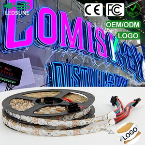 Độ sáng cao <span class=keywords><strong>LED</strong></span> S hình ws2815 S uốn cong địa chỉ <span class=keywords><strong>RGB</strong></span> 5050 8 mét 12V S hình dạng <span class=keywords><strong>LED</strong></span> Strip ánh sáng cho treo signage - Product Image 1