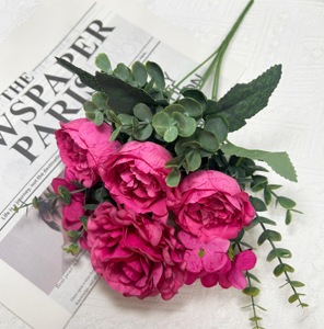 Bouquet <span class=keywords><strong>de</strong></span> roses d'<span class=keywords><strong>hibiscus</strong></span> haut <span class=keywords><strong>de</strong></span> gamme Vente chaude pour la remise des diplômes <span class=keywords><strong>de</strong></span> Noël Saint Valentin Fête des mères Pâques Nouvel An Nouvel An chinois - Product Image 4