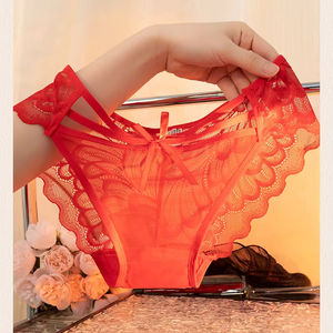 Culottes sexy en dentelle pour femmes, taille basse, motif ailes de papillon, maille ajourée, pour usage quotidien - Product Image 4