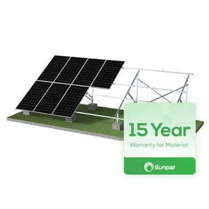 Sunpal Pv Solar Panel Concrete Foundation Type Mount System Aluminum Structure For Solar Plant Ground Mounting