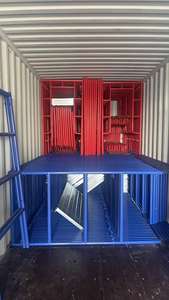 Système d'échafaudage galvanisé avec échelle traversante, structure en H, plateforme d'échafaudage en acier robuste pour support de construction - Product Image 2