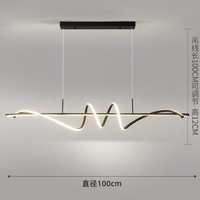 Lustre LED moderne 60W 110V 1M de long pour cuisine, salle à manger, salon et chambre - Suspension rectangulaire 2025