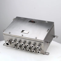 Caja de Conexiones Antiexplosión SS316L |   IP66 |   13 agujeros |   Con terminales |   Recinto para Áreas Peligrosas de Gasolineras, Personalizable