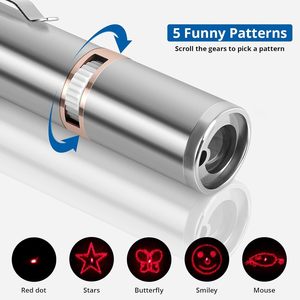 Gato de interior multifuncional láser gato Teaser Stick <span class=keywords><strong>7</strong></span> opciones de ajuste USB carga directa gato persiguiendo y jugando juguete - Product Image 3